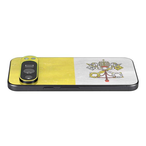 Vatican City Flag Distressed Google Pixel 9 Pro Skin